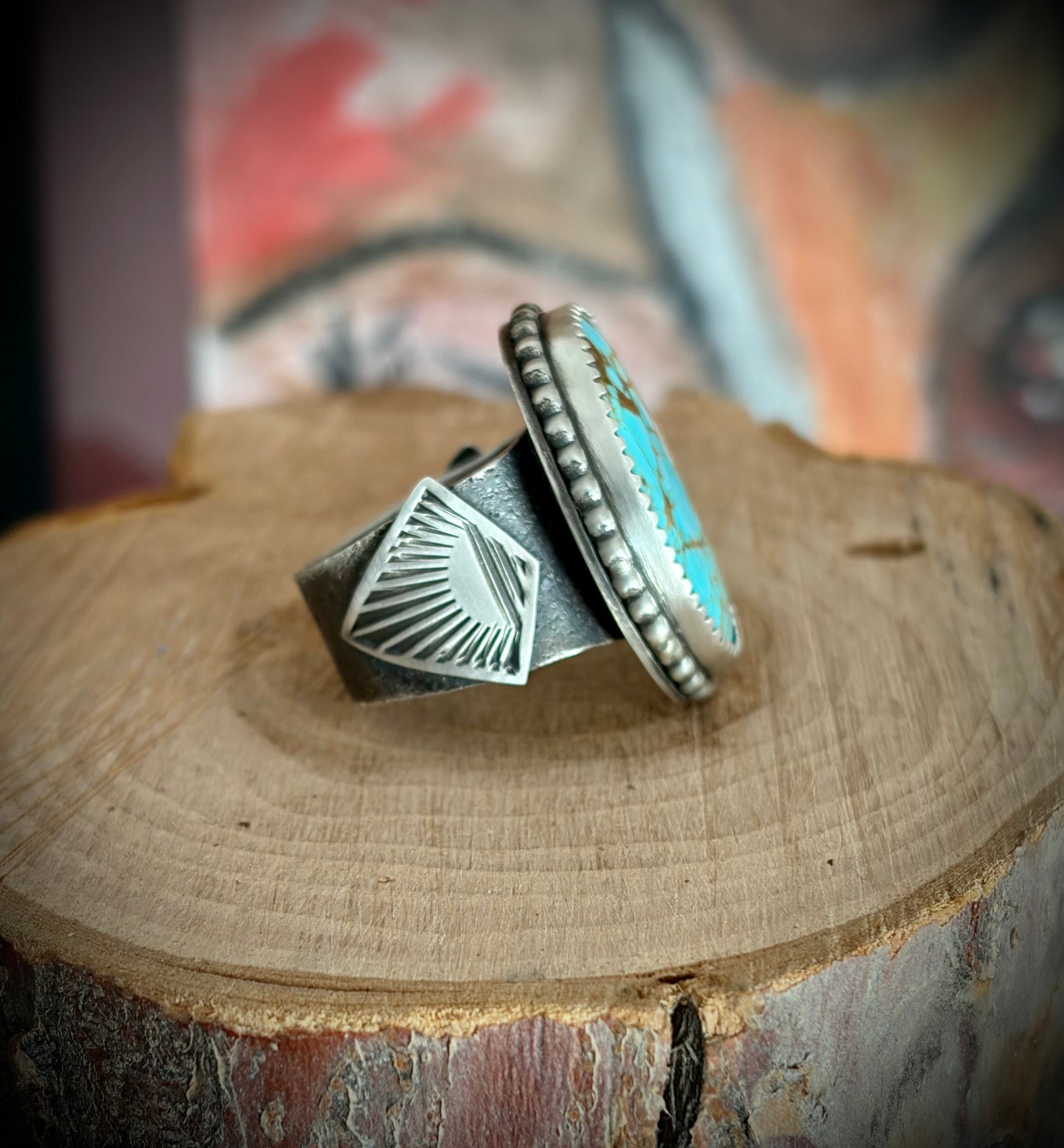 Number 8 Turquoise Statement Ring