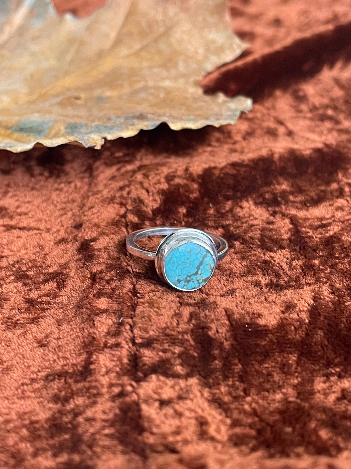Number 8 Turquoise Sterling Silver Ring