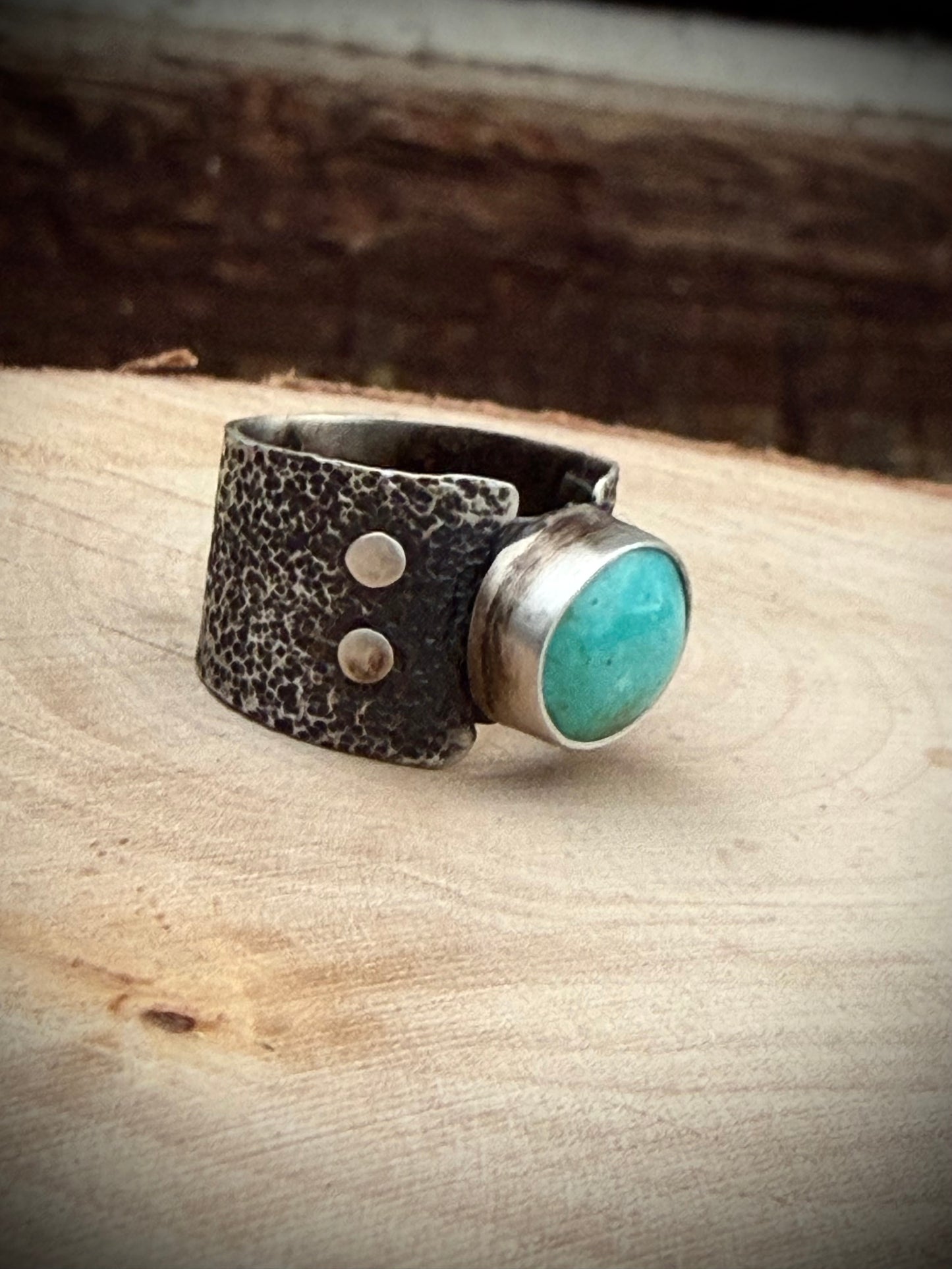 Campitos Turquoise Textured Ring