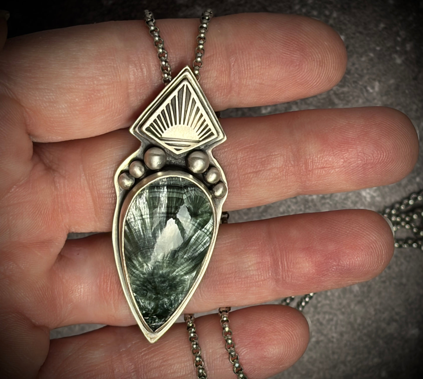 Seraphinite Horizon Pendant