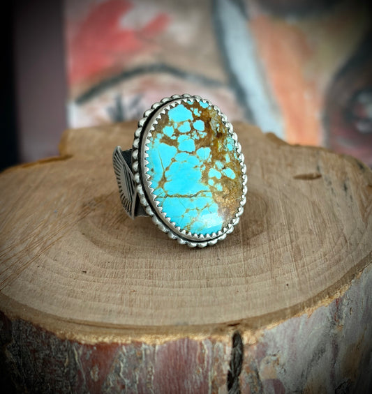 Number 8 Turquoise Statement Ring