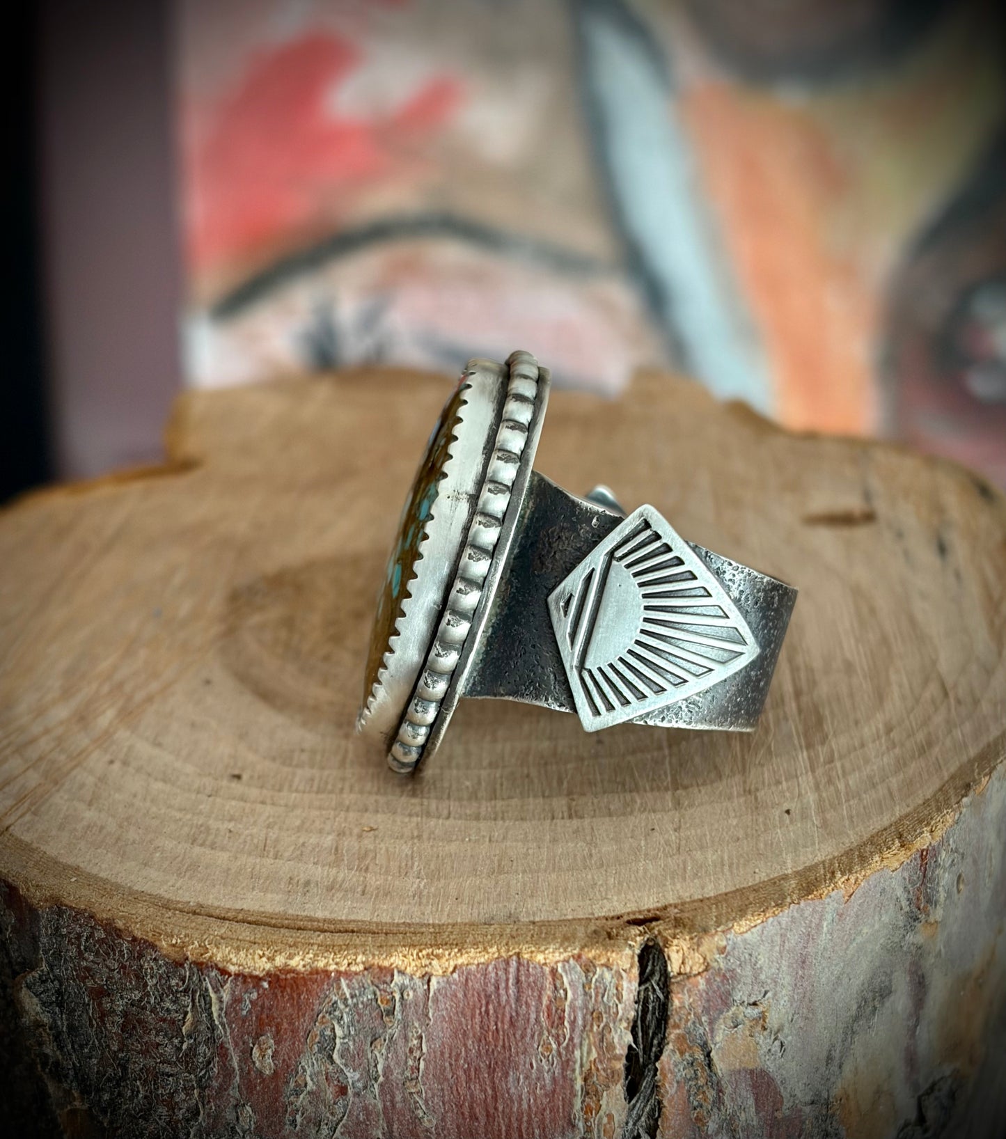 Number 8 Turquoise Statement Ring