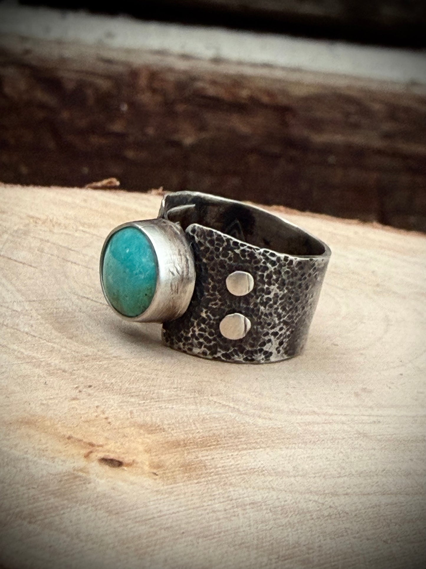 Campitos Turquoise Textured Ring