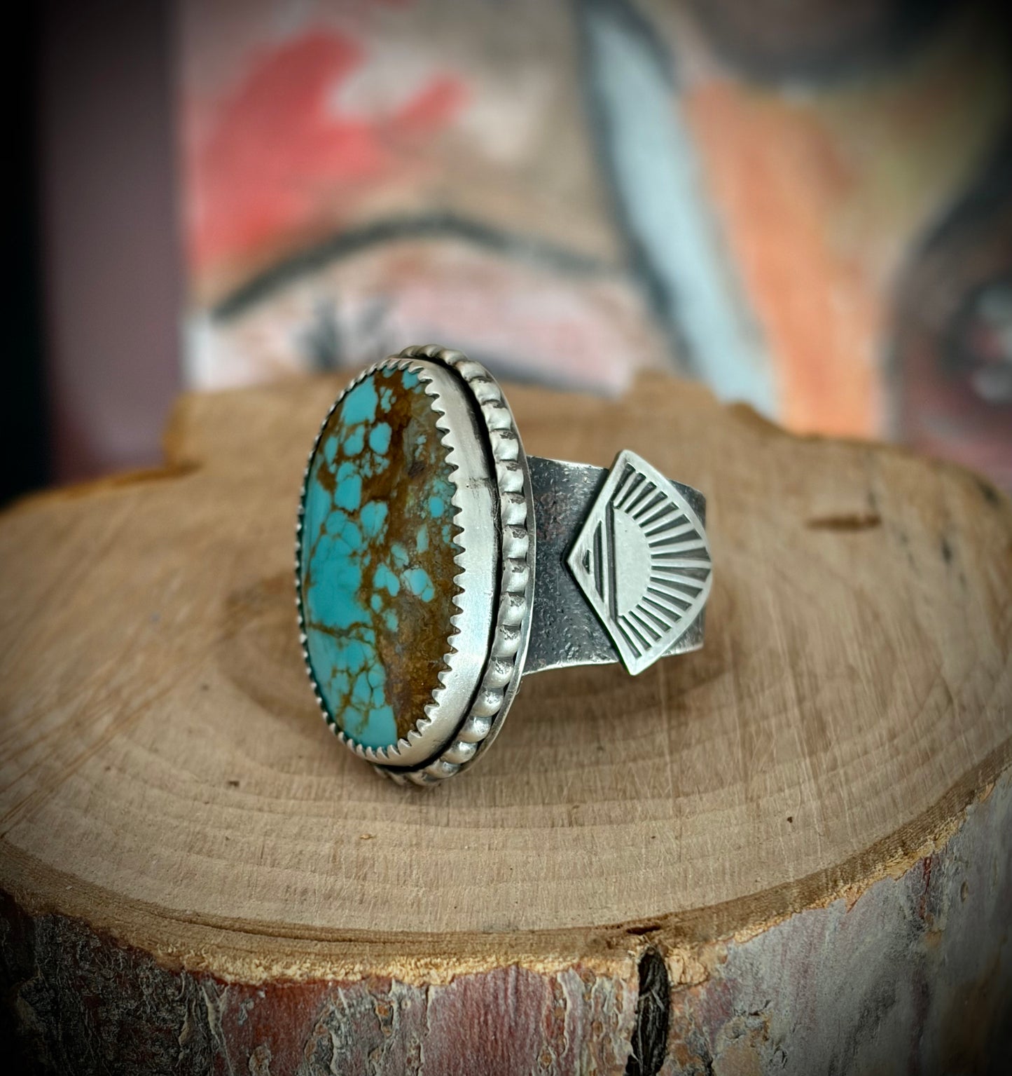 Number 8 Turquoise Statement Ring