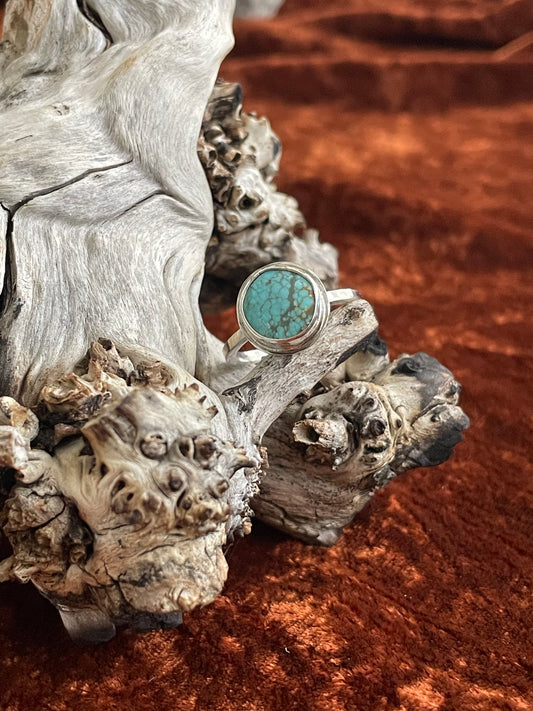 Number 8 Turquoise Sterling Silver Ring
